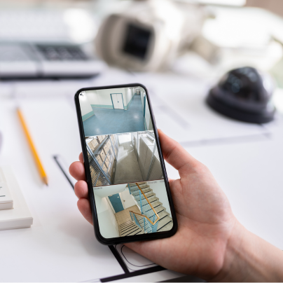 Little Rock security camera feed on cell phone